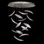 Fine Art Handcrafted Lighting Elevate 8 Light 32" Wide LED Crystal Chandelier Silver Leaf / Clear / White