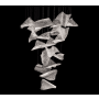 Fine Art Handcrafted Lighting Elevate 8 Light 38" Wide LED Abstract Multi Light Pendant Silver Leaf