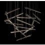 Fine Art Handcrafted Lighting Elevate 8 Light 34" Wide LED Abstract Multi Light Pendant Gold Leaf