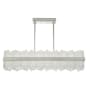 Fine Art Handcrafted Lighting Lior 2 Light 48" Wide LED Crystal Linear Chandelier Silver Leaf