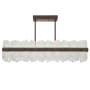 Fine Art Handcrafted Lighting Lior 2 Light 48" Wide LED Crystal Linear Chandelier Patinated Bronze