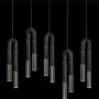 Fine Art Handcrafted Lighting Antonia 10 Light 52" Wide LED Crystal Linear Pendant Black / Brass / No Parchment