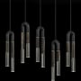 Fine Art Handcrafted Lighting Antonia 10 Light 52" Wide LED Crystal Linear Pendant Black / Brass / Charcoal