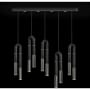 Fine Art Handcrafted Lighting Antonia 10 Light 52" Wide LED Crystal Linear Pendant Black / Nickel / No Parchment