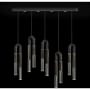 Fine Art Handcrafted Lighting Antonia 10 Light 52" Wide LED Crystal Linear Pendant Black / Nickel / Charcoal