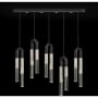 Fine Art Handcrafted Lighting Antonia 10 Light 52" Wide LED Crystal Linear Pendant Black / Nickel / Smoke
