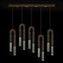 Fine Art Handcrafted Lighting Antonia 10 Light 52" Wide LED Crystal Linear Pendant Bronze / Brass / No Parchment