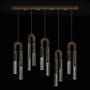 Fine Art Handcrafted Lighting Antonia 10 Light 52" Wide LED Crystal Linear Pendant Bronze / Brass / Charcoal