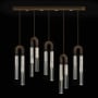 Fine Art Handcrafted Lighting Antonia 10 Light 52" Wide LED Crystal Linear Pendant Bronze / Brass / Smoke