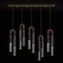 Fine Art Handcrafted Lighting Antonia 10 Light 52" Wide LED Crystal Linear Pendant Bronze / Nickel / Charcoal