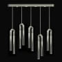 Fine Art Handcrafted Lighting Antonia 10 Light 52" Wide LED Crystal Linear Pendant Silver Leaf / Brass / No Parchment