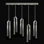 Fine Art Handcrafted Lighting Antonia 10 Light 52" Wide LED Crystal Linear Pendant Silver Leaf / Nickel / No Parchment