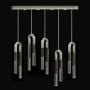 Fine Art Handcrafted Lighting Antonia 10 Light 52" Wide LED Crystal Linear Pendant Silver Leaf / Nickel / Charcoal