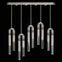 Fine Art Handcrafted Lighting Antonia 10 Light 52" Wide LED Crystal Linear Pendant Ombre Silver / Brass / Smoke