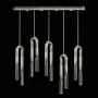 Fine Art Handcrafted Lighting Antonia 10 Light 52" Wide LED Crystal Linear Pendant Ombre Silver / Nickel / No Parchment
