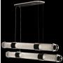 Fine Art Handcrafted Lighting Bond 60" Wide LED Linear Pendant Black / Silver