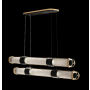 Fine Art Handcrafted Lighting Bond 60" Wide LED Linear Pendant Black / Gold
