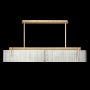 Fine Art Handcrafted Lighting Terra 52" Wide LED Linear Pendant Gold