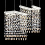 Fine Art Handcrafted Lighting Capri 38" Wide LED Crystal Linear Pendant White Lacquer