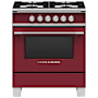 Fisher and Paykel 30 Inch Wide 3.5 Cu. Ft. Free Standing Gas Range Red