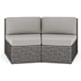 Flash Furniture Bedford 2 Piece Rattan Sectional Lounge Chair Set Gray