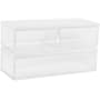 Flash Furniture Brody 2" Tall Stacking Clear Office Organizer Set Clear / White