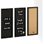 Flash Furniture Everette 8" x 18" Wall Board Set with Chalkboard Black Woodgrain