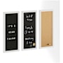 Flash Furniture Everette 8" x 18" Wall Board Set with Chalkboard White Woodgrain