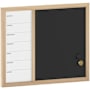 Flash Furniture Everette 24" x 18" Wall Board with Felt Board Light Natural Woodgrain