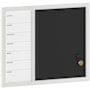 Flash Furniture Everette 24" x 18" Wall Board with Felt Board White Woodgrain