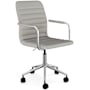 Flash Furniture Taytum 26" Wide Metal Framed Faux Leather Office Chair Gray
