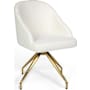 Flash Furniture Sora 20" Wide Metal Framed Fabric and Faux Leather Office Chair Cream / Gold