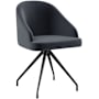 Flash Furniture Sora 20" Wide Metal Framed Fabric and Faux Leather Office Chair Gray Velvet / Black