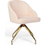 Flash Furniture Sora 20" Wide Metal Framed Fabric and Faux Leather Office Chair Pink / Gold