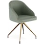 Flash Furniture Sora 20" Wide Metal Framed Fabric and Faux Leather Office Chair Sage / Gold