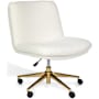 Flash Furniture Eloise 29" Wide Metal Framed Office Chair Cream / Gold