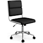 Flash Furniture Lulu 27" Wide Metal Framed Faux Leather Office Chair Black