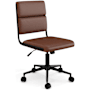 Flash Furniture Lulu 27" Wide Metal Framed Faux Leather Office Chair Brown / Black