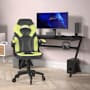 Flash Furniture Tekut 25" Wide Mesh Adjustable Gaming Office Chair with Extended Weight Limit Neon Green