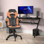 Flash Furniture Tekut 25" Wide Mesh Adjustable Gaming Office Chair with Extended Weight Limit Orange