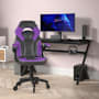 Flash Furniture Tekut 25" Wide Mesh Adjustable Gaming Office Chair with Extended Weight Limit Purple