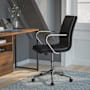 Flash Furniture Cnossus 26" Wide Faux Leather Adjustable Executive Office Chair with Extended Weight Limit Chrome / Black