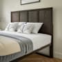 Flash Furniture Hailee Queen Rubberwood Panel Headboard Dark Brown