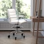 Flash Furniture Moesians 22" Wide Leather Adjustable Drafting Office Chair White