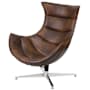 Flash Furniture 32 Inch Wide Leather Accent Chair Bomber Brown