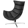 Flash Furniture 32 Inch Wide Leather Accent Chair Black