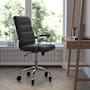 Flash Furniture Rinaldo 23" Wide Faux Leather Adjustable Executive Office Chair with Extended Weight Limit Chrome / Black