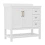 Flash Furniture 36" Free Standing Single Basin Vanity Set with Cabinet and Stone Vanity Top White / Gold