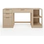 Flash Furniture Kayden 63" Engineered Wood and Steel 4 Drawer Modular Office Desk Light Natural / Gold
