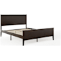 Flash Furniture Corbin Queen Poplar and Rubberwood Bed Frame with Inset Panel Design Dark Brown